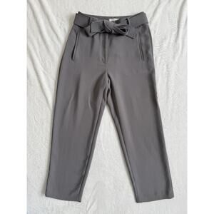 Aritzia Wilfred Women's Tie-Front High-Waisted Pant Gray Size 10